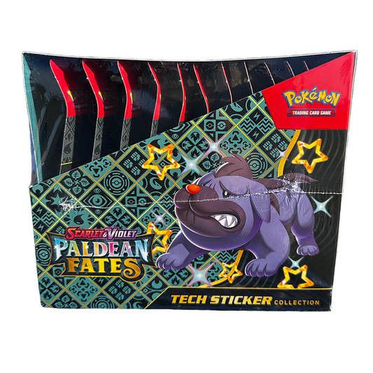 Pokemon Paldean Fates Tech Sticker Collection Display Box